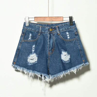 jeans denim distressed patchwork ripped pants伊我衣大量现货