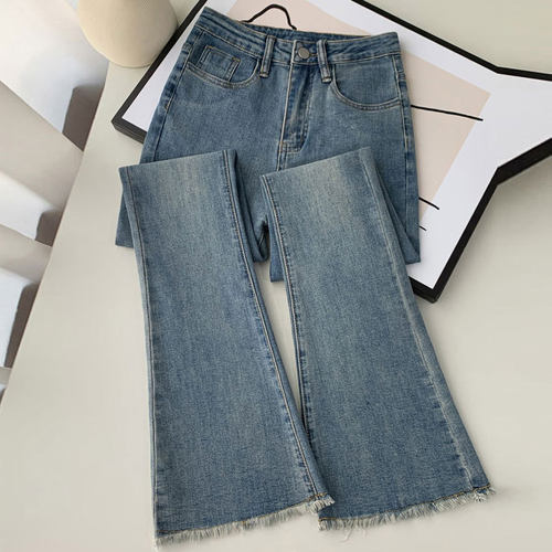 versatile denims pants loose jeans trousers小众美式微喇