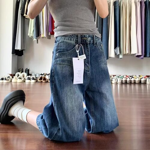 versatile denims pants loose jeans baggy trousers大码胖mm