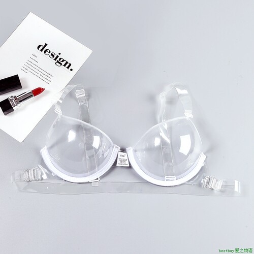 Bra Invisible Push Up全透明隐形肩带塑料文胸一次性旅行免洗TPU