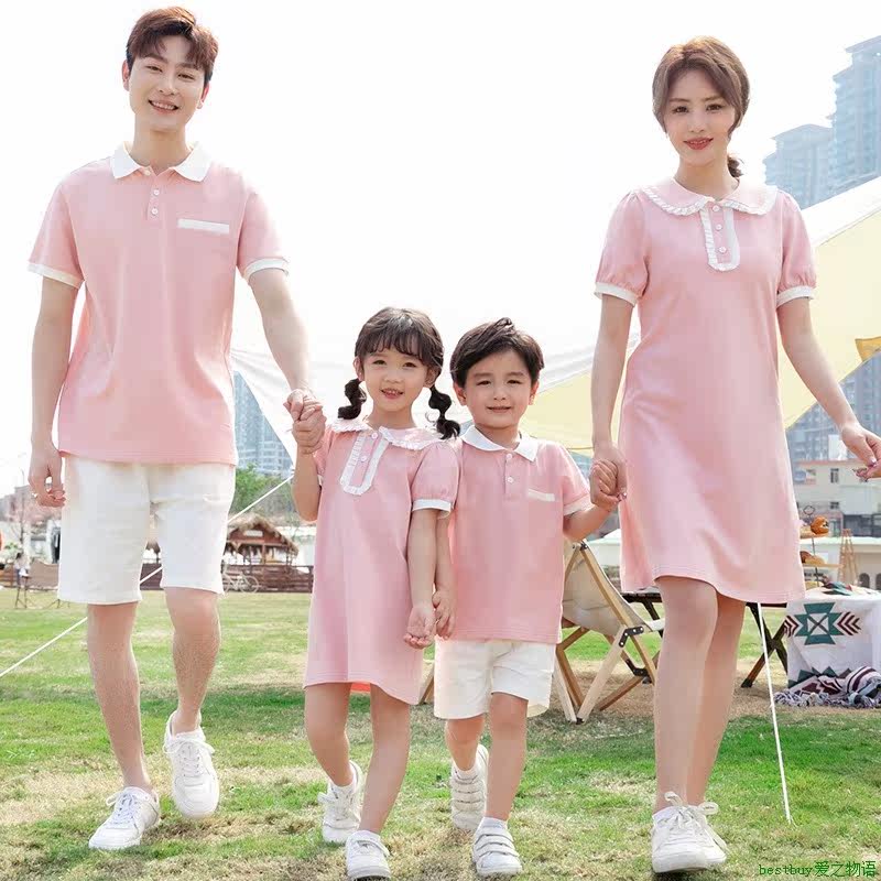 Family Matching t-shirt2023虎年亲子装夏季休闲父子套装网红炸
