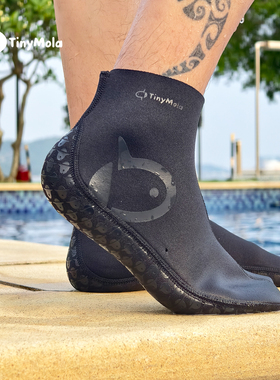 TinyMola 潜水袜薄款男高弹沙滩袜女冲浪防晒袜自由潜脚蹼袜子3mm