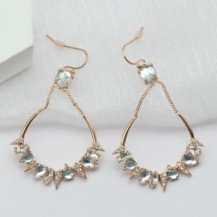 轻奢出口A*B鬼才设计师合金复古百搭包金个性轻奢女耳环