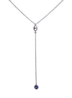 Y字黄铜时尚百搭锁骨链人工水晶