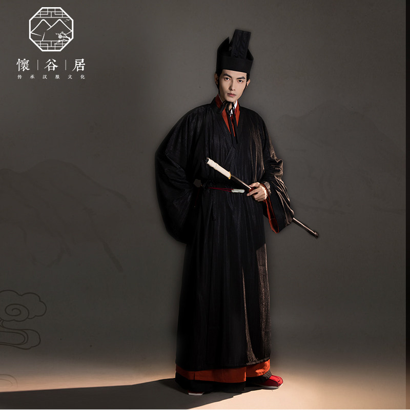 怀谷居汉服直裾东汉战国袍【文 官】复原马王堆定制秦汉传统秋冬