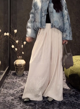 三吉黑花「11/10晚8点新95折 【鼓生花】手工定位植物双染垂垂裤