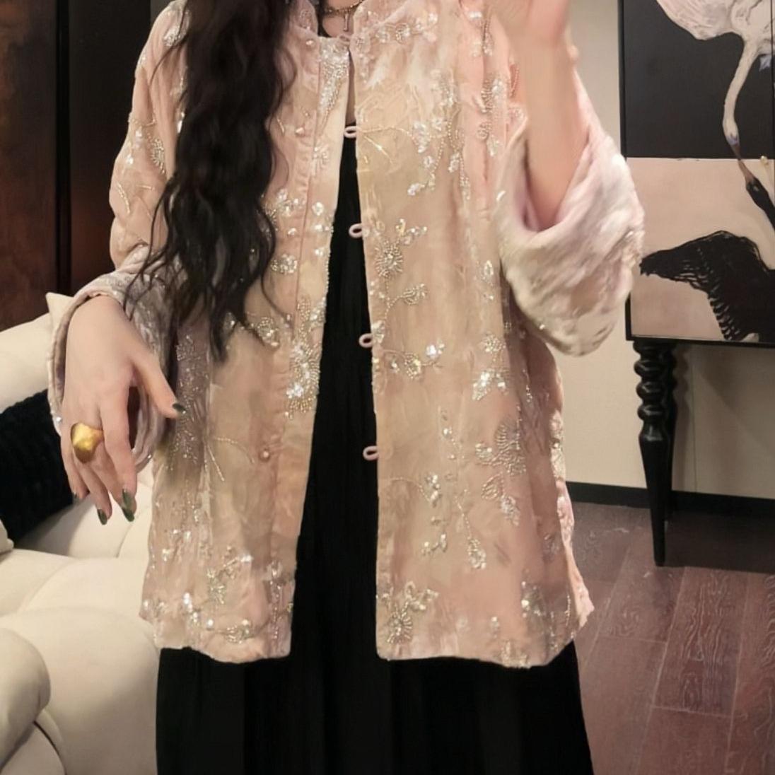 三吉黑花【端月梦】国风新中式女装外套2025新款爆款超好看上衣潮
