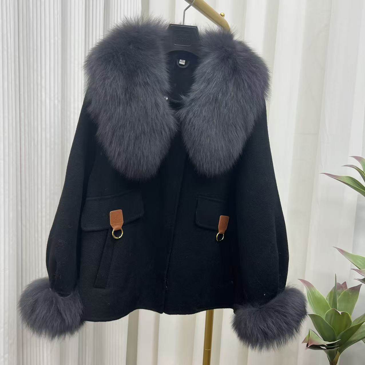 海宁女士皮草双面呢狐狸毛大翻领时尚保暖外套身高150以内去穿,女装/女士精品,皮草,淘宝优惠券,粉丝福利购,淘宝优惠卷