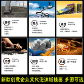 公司办公室励志标语装 饰画企业文化墙海报定制会议室泡沫kt板挂画