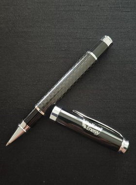 REAL碳纤维 黑色质感粗重金属中性水笔商务签字笔GelBallPointPen
