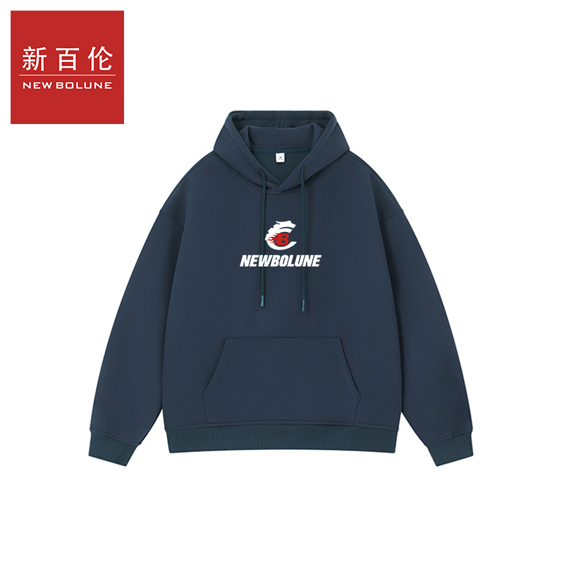 新百伦连帽长袖卫衣男女美式秋冬季400g时尚百搭宽松潮牌印花卫衣