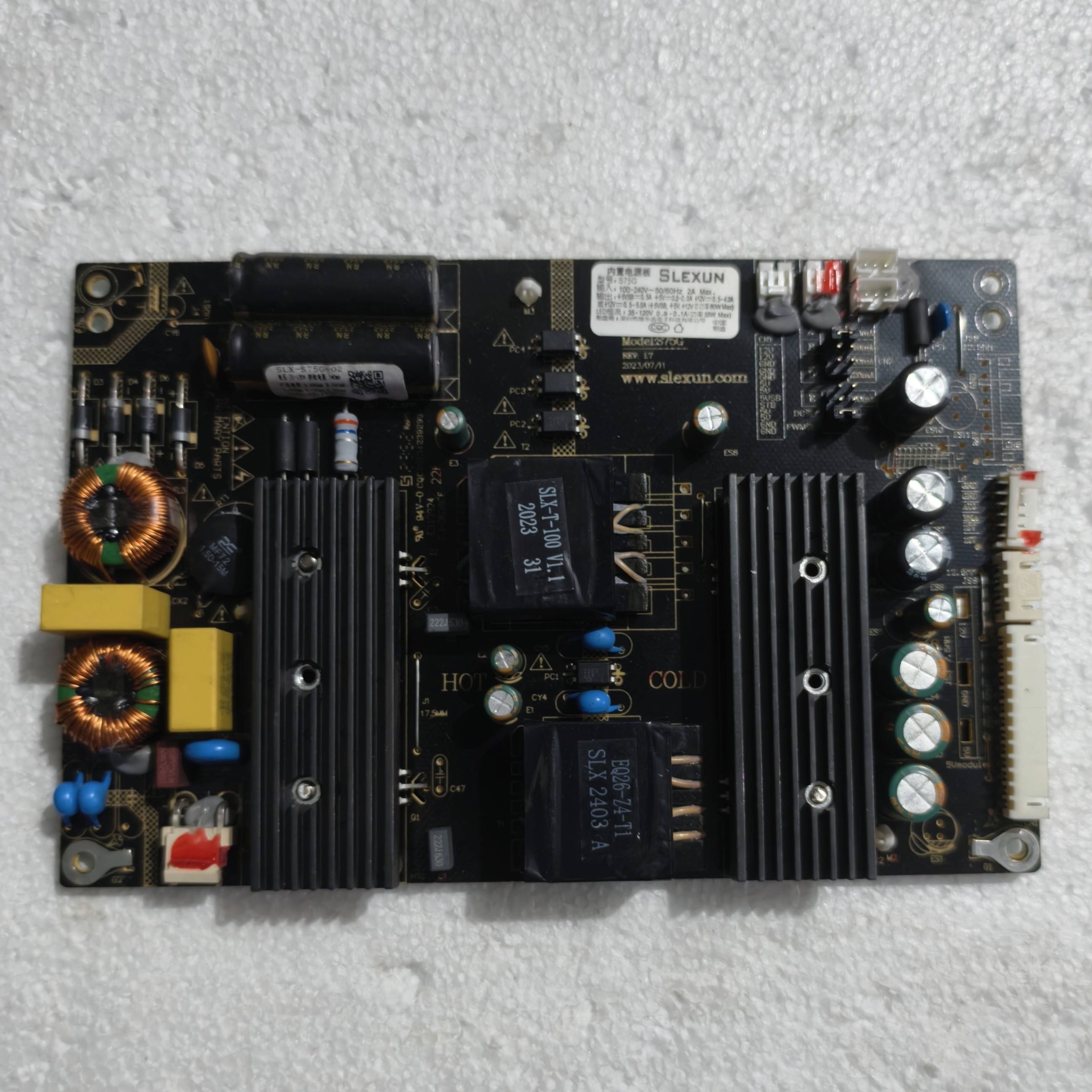 成色新 原装43寸广告机商业显示器内置电源板 SLEXUN MODEL:S75G