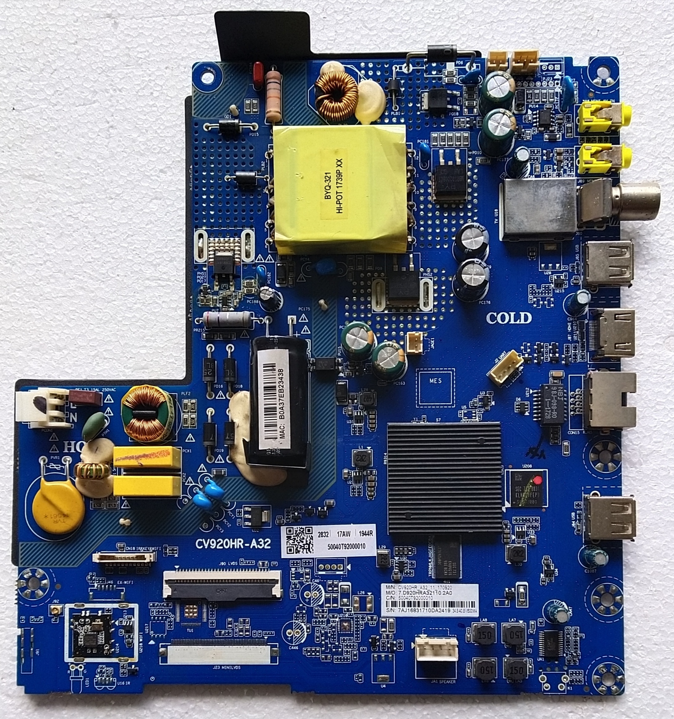 原装海尔LE32A30G主板CV920HR-A32屏PT320AT01-1实物图 测试好