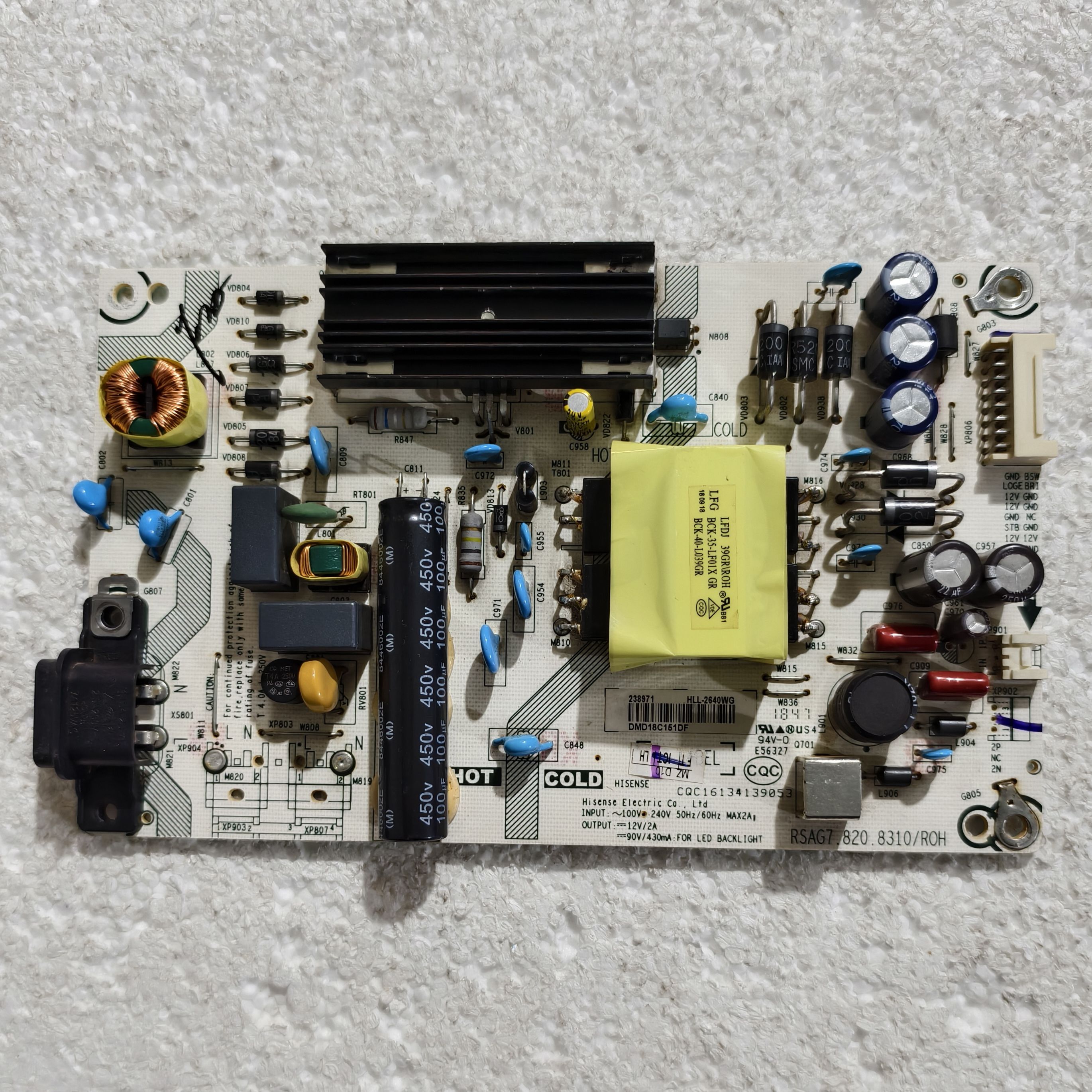 原装海信H43E3A HZ43A55 HZ43A51电源板RSAG7.820.8310/ROH测好