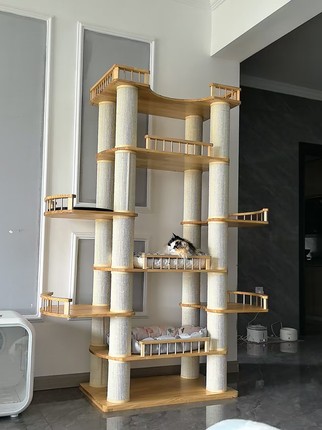 猫爬架实木大猫专用猫窝猫树一体不占地猫爬架家用大型豪华