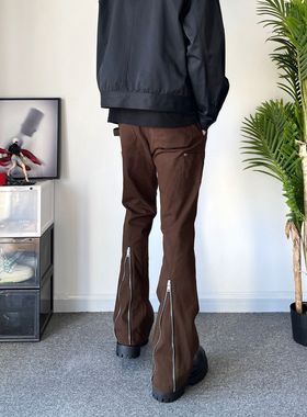 POPLAR CLASSIC 后拉链vibe微喇叭伐木裤工装裤显瘦休闲长裤男