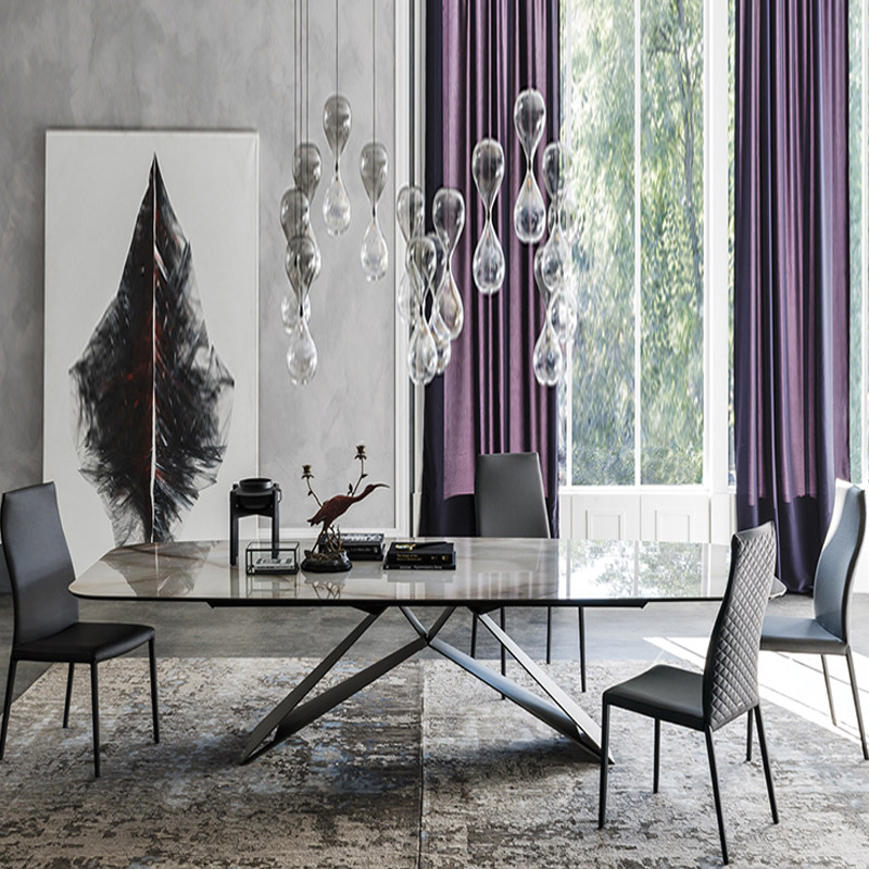 Northern Europe table Marble rectangle Iron art designer originality household designer furniture dining table and chair combinationin the Residential furniture , Tables , Dining table  category - from Buy2taobao.com to provide professional Taobao agent buy service
