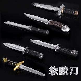 猫八 迷你玩具小刀塑胶仿真PU塑料短刀COS匕首道具3d打印假刀男孩