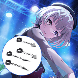 猫八 要乐奈cos耳夹黑三角猫猫耳饰BanG Dream高松灯椎名mygo