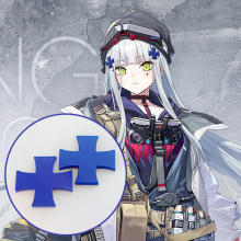 猫八 少女前线云图可露凯cos发卡发夹深蓝色头饰配件hk416发卡