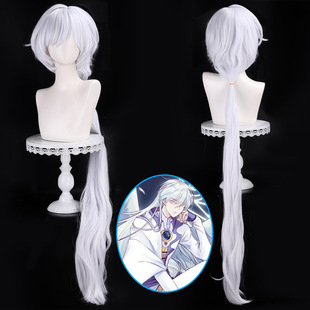 猫八魔卡少女樱透明卡牌篇审判者月城雪兔COS假发130cm白色单马尾