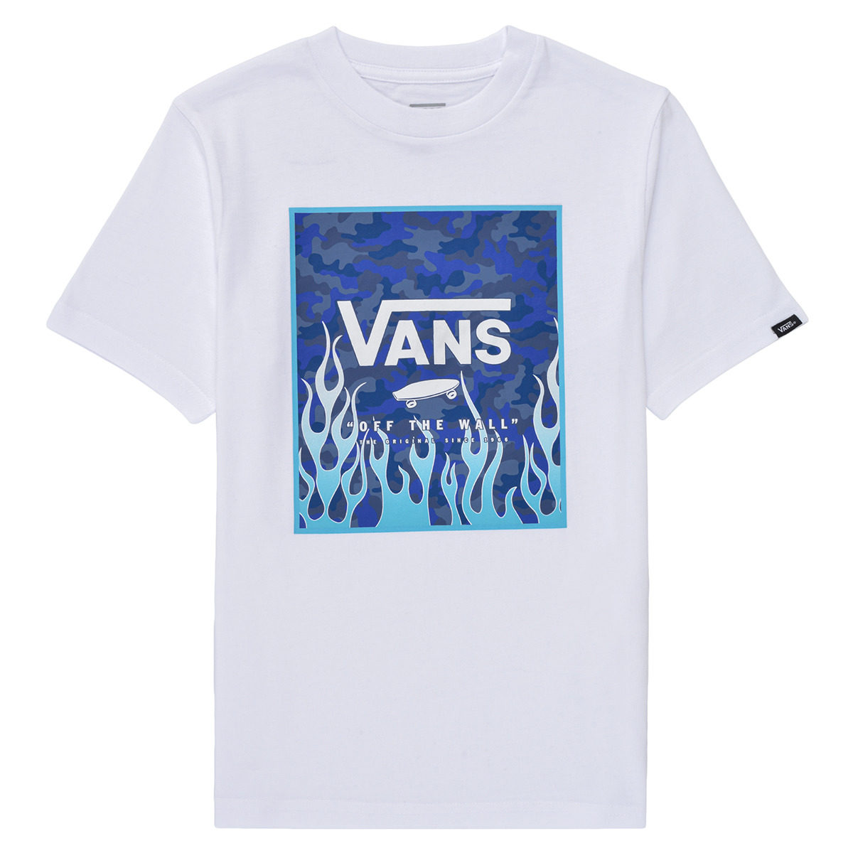 vans范斯男孩童装t恤白色印花夏季2024新款休闲圆领短袖美国品牌