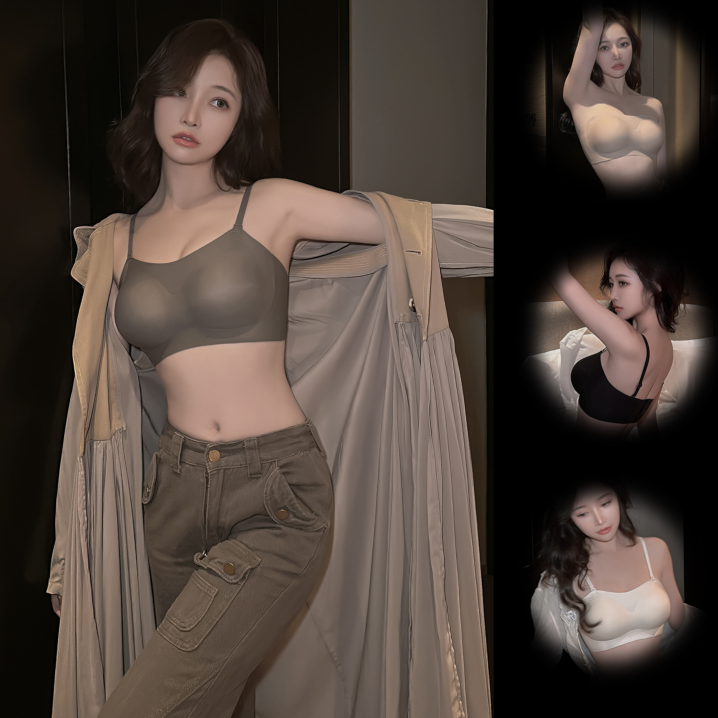 可拆卸肩带舒适简约款无痕内衣