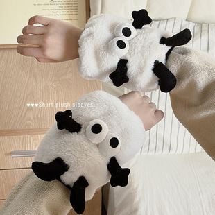 办公室卡通护袖学生套袖高颜值小袖头秋冬季羽绒服防脏可爱袖套女