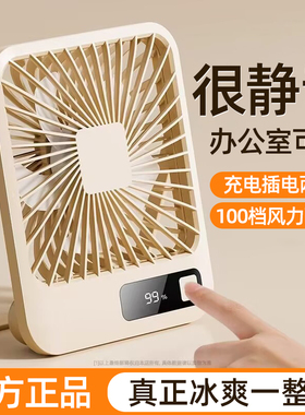 桌面超薄小风扇usb充电学生宿舍迷你小型随身便携台式超静音电扇