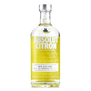 绝对风味伏特加柠檬味 ABSOLUT CITRON瑞典洋酒原装进口 基酒烈酒