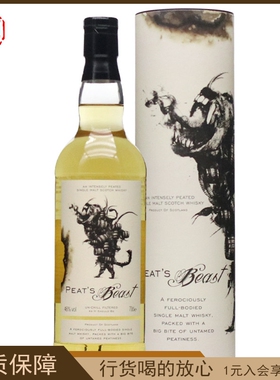 布鲁莱迪重泥煤怪兽单一麦芽威士忌 Peat's Beast 46度 洋酒进口