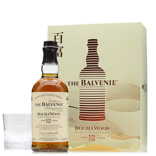 Balvenie 百富12年单一麦芽苏格兰威士忌 纯麦洋酒 双桶陈酿礼盒