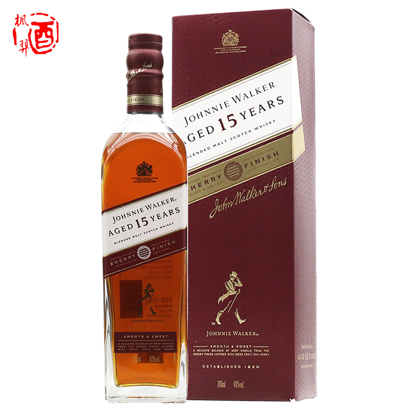 Johnnie Walker尊尼获加15年调配麦芽苏格兰威士忌雪莉版洋酒行货