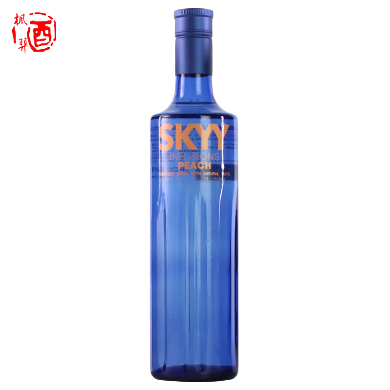 美国进口洋酒 SKYY VODKA/蓝天伏特加 深蓝伏特加蜜桃口味 750ml