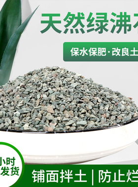 绿沸石颗粒多肉铺面石园艺土壤改良基质盆栽装饰天然绿色小石头子