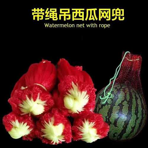 大棚吊西瓜网袋水果网兜网眼袋子吊袋带绳手提束口抽绳塑料吊瓜袋