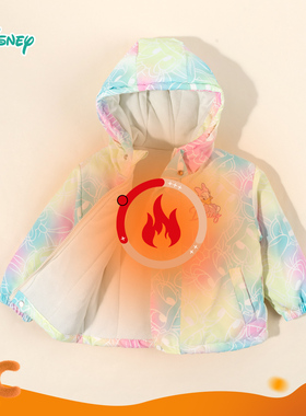 迪士尼(Disney)女童夹棉连帽外套棉服ZD4DS013