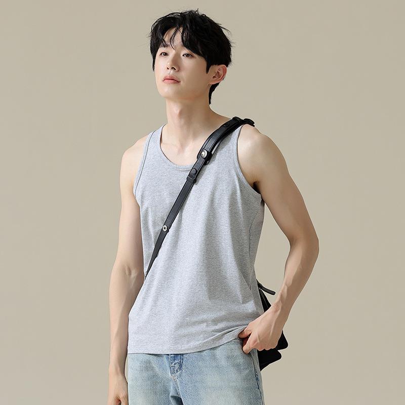 HEARMES 背心男士纯棉夏季薄款工字背心男内穿打底夏天凉感老头衫
