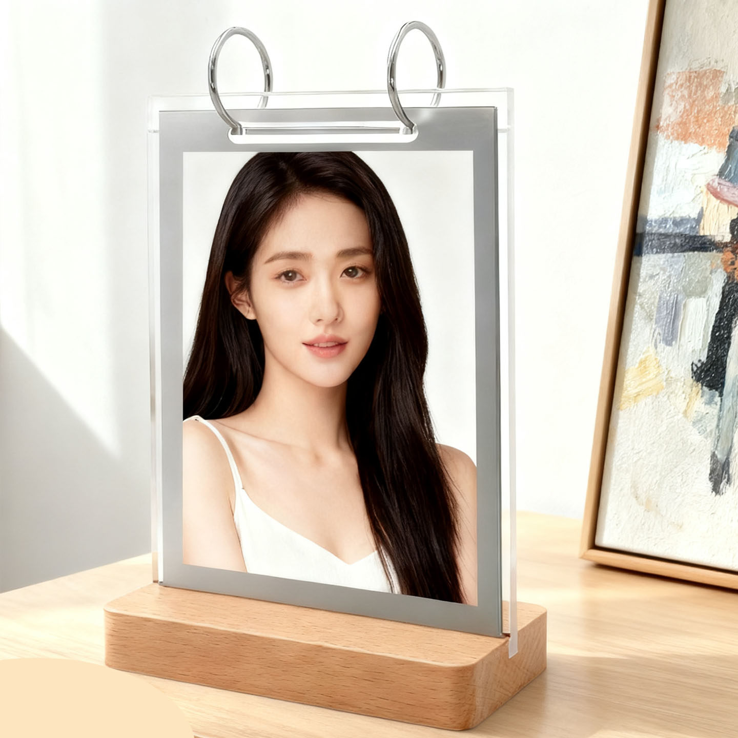 翻页相册摆台亚克力照片展示框8寸照片创意A4定制透明相框6寸相册