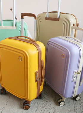 出口日本复古旅行箱PC材质男女旅行箱静音万向轮拉杆箱20寸登机箱