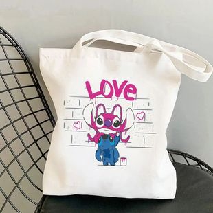 Lilo and Stitch Canvas Bag 星际印花学生手提单肩帆布包袋