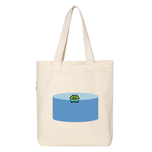 秀洛单身周边孤寡青蛙帆布背包通勤上班单肩包托特包手提袋帆布包