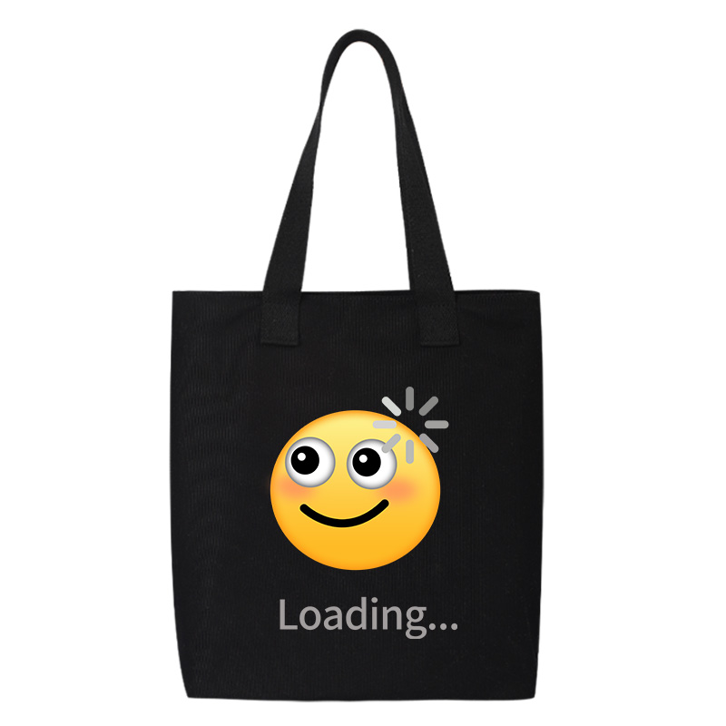 恶搞Loading吃惊表情包图帆布包单肩斜跨手提包购物背包通勤背包