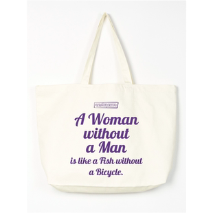 woman without man女性独立帆布袋子单肩A3乐谱大帆布包好东西