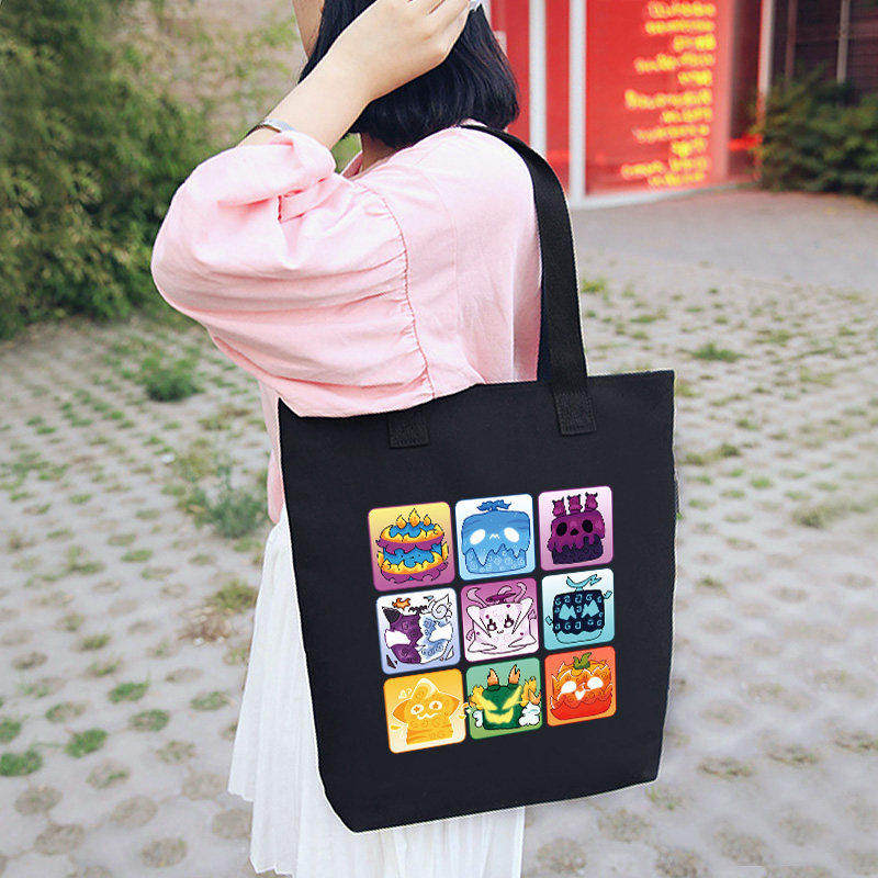 Blox fruits水果盒子恶魔游戏周边帆布包单肩斜挎手提包托特,箱包皮具/热销女包/男包,时尚帆布包,淘宝优惠券,粉丝福利购,淘宝优惠卷