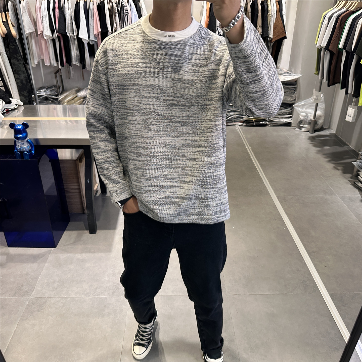 BY3秋季新款高级感渐变撞