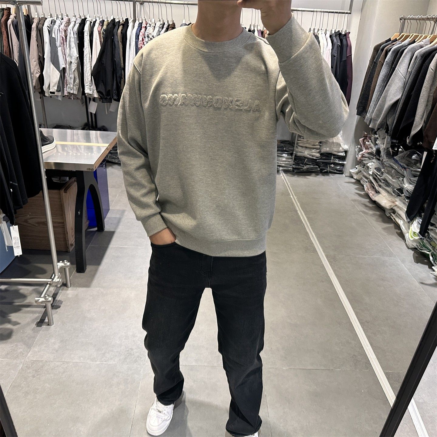 美式高街字母刺绣加绒加厚圆领卫衣男秋冬季潮牌痞帅套头打底上衣,男装,卫衣,淘宝优惠券,粉丝福利购,淘宝优惠卷