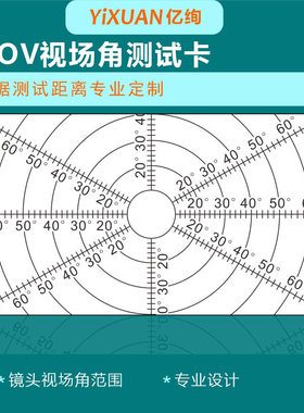 视场角测试卡定制FOV视场角测试卡视场角可调测试距离FOVchart