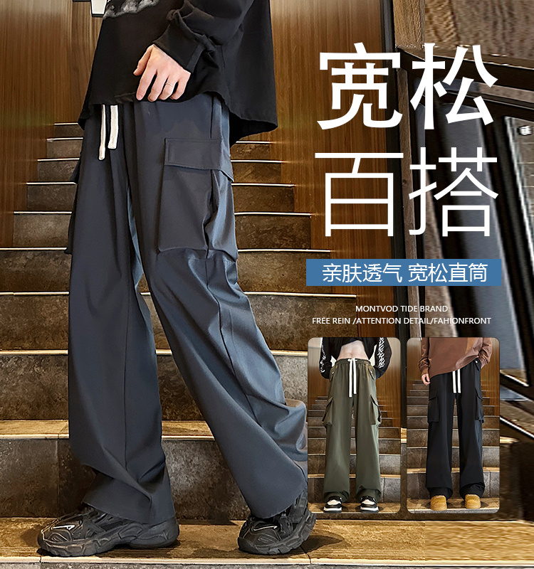 1009-W9913-P50-限78秋冬美式潮牌直筒工装伞兵裤现货可直播，男装休闲裤，四季星座1009