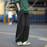 1009-TZ61-P55-限价68*港风宽松直筒牛仔裤子男韩版百搭水洗长裤，男装牛仔裤，四季星座1009